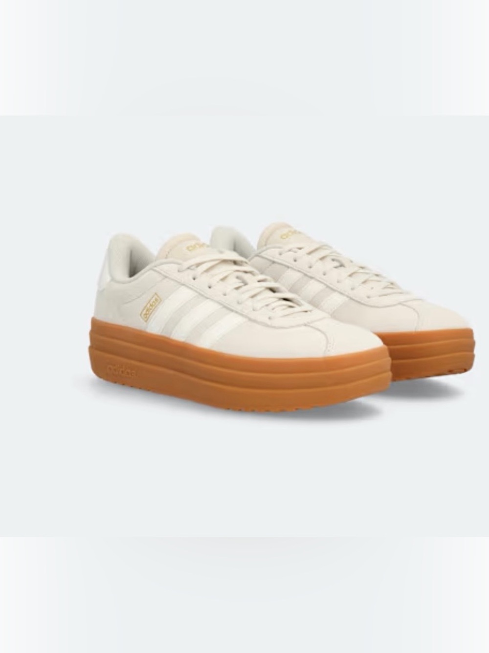 Adidas White Suede Sneakers with Gum Sole